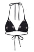 Gorgona Embroidered Top / Black - Ivory Polka Palms